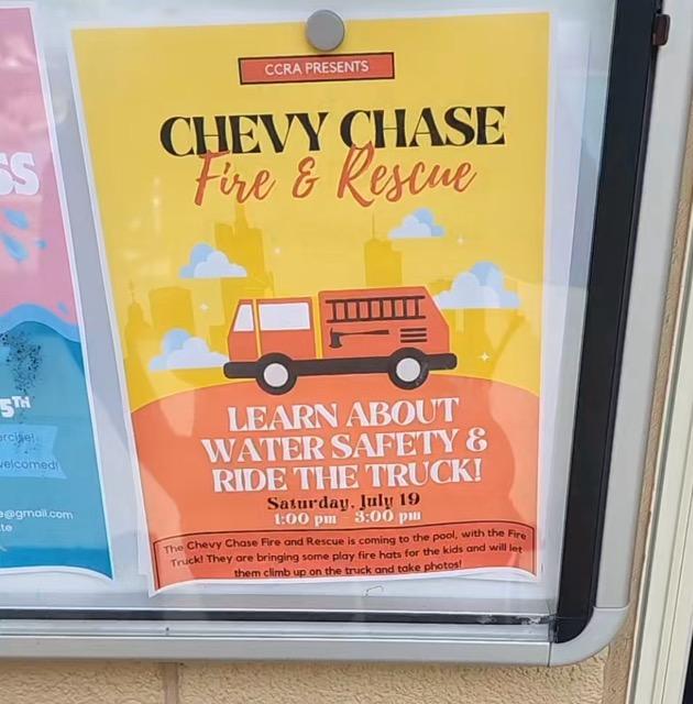 DavidPazos15's tweet image. Swim with a buddy! @mcfrs Fire Station 7(Chevy Chase) spent time at Chevy Chase Rec Association/8920 Spring Valley Rd, teaching kids the importance of learning to swim and always swimming with a buddy. As a reward, they spent time in the fire truck. @mcfrsPIO