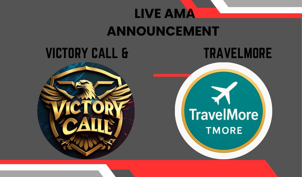 VICTORCHINAN's tweet photo. 📣AMA ALERT — TravelwithTMORE x Victory Call 📣

Get ready for another exciting AMA session! 🔥

🗓 Date: July 19
🕒 Time:2 PM PST (9 Pm UTC)

📱Website: https://t.co/JK9PrXoTnm
📱Twitter: @TravelwithTMORE

#VictoryCall #TMORE #CryptoAMA #USDTGiveaway #TravelWithTMORE https://t.co/XxNtDw1o6l