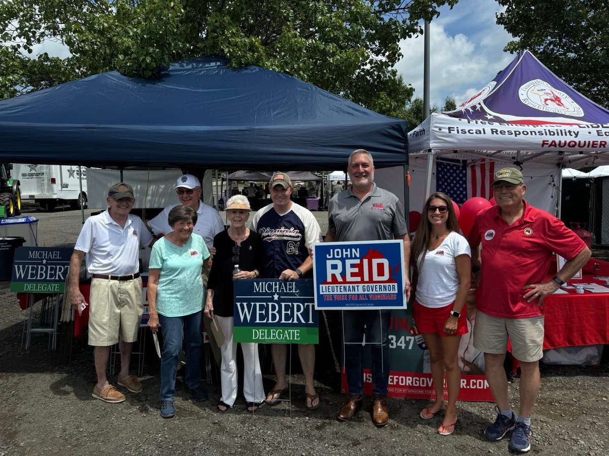 JohnReid4VA's tweet image. Amazing Saturday at the Fauquier County Fair! The GOP is really knocking it out of the park with their engagement. Everything from issue and candidate handouts to free balloons for the kids- I got to talk to so many new voters!
Thanks to the ever diligent, outgoing, and popular…