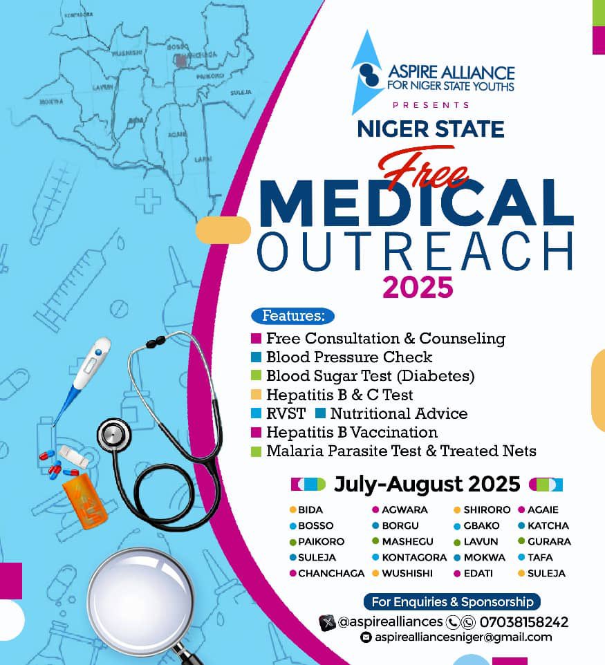 yusrahsoftbaby's tweet image. Looking 👀 forward to this 🙏
#NigerStateFreeMedicalOutreach025
#YourHealthOurPriority
