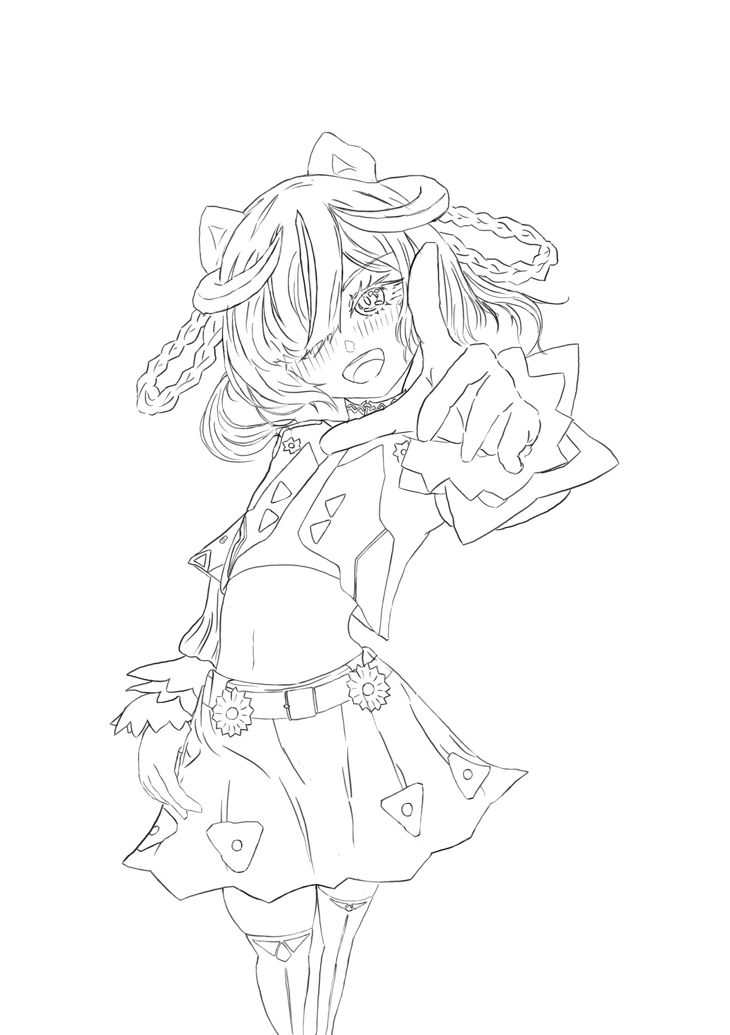 手描きイラスト ☆手描きイラスト☆約A4サイズ水彩紙☆艦これ☆愛宕☆ばにー
