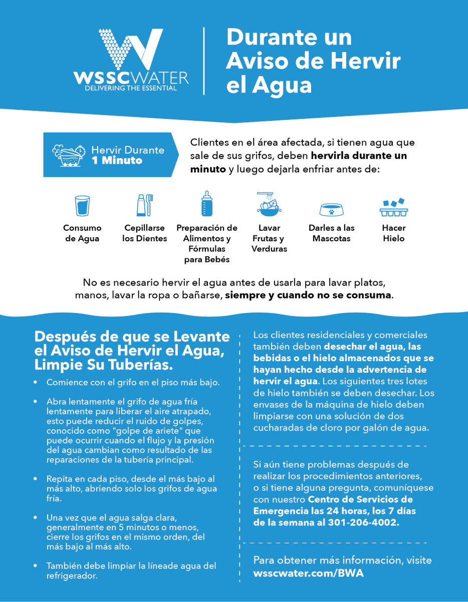 Important Water Safety Notice 
A Boil Water Advisory is now in effect for Hyattsville, Cheverly, Capitol Heights &amp; nearby areas.  Free water is being distributed until 5:00 p.m. at Judith P. Hoyer Early Childhood Center, 2300 Belleview Ave, Cheverly, MD.