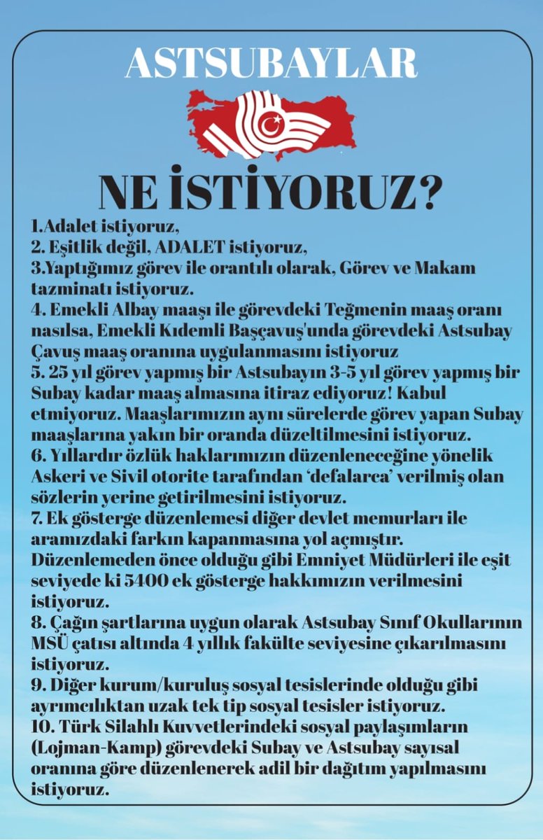 #temadmeydanlarainiyorBasına, akademiye, sivil topluma sesleniyoruz: Astsubaylar için şimdi konuşmazsanız, yarın çok geç olabilir!
#temadmeydanlarainiyor