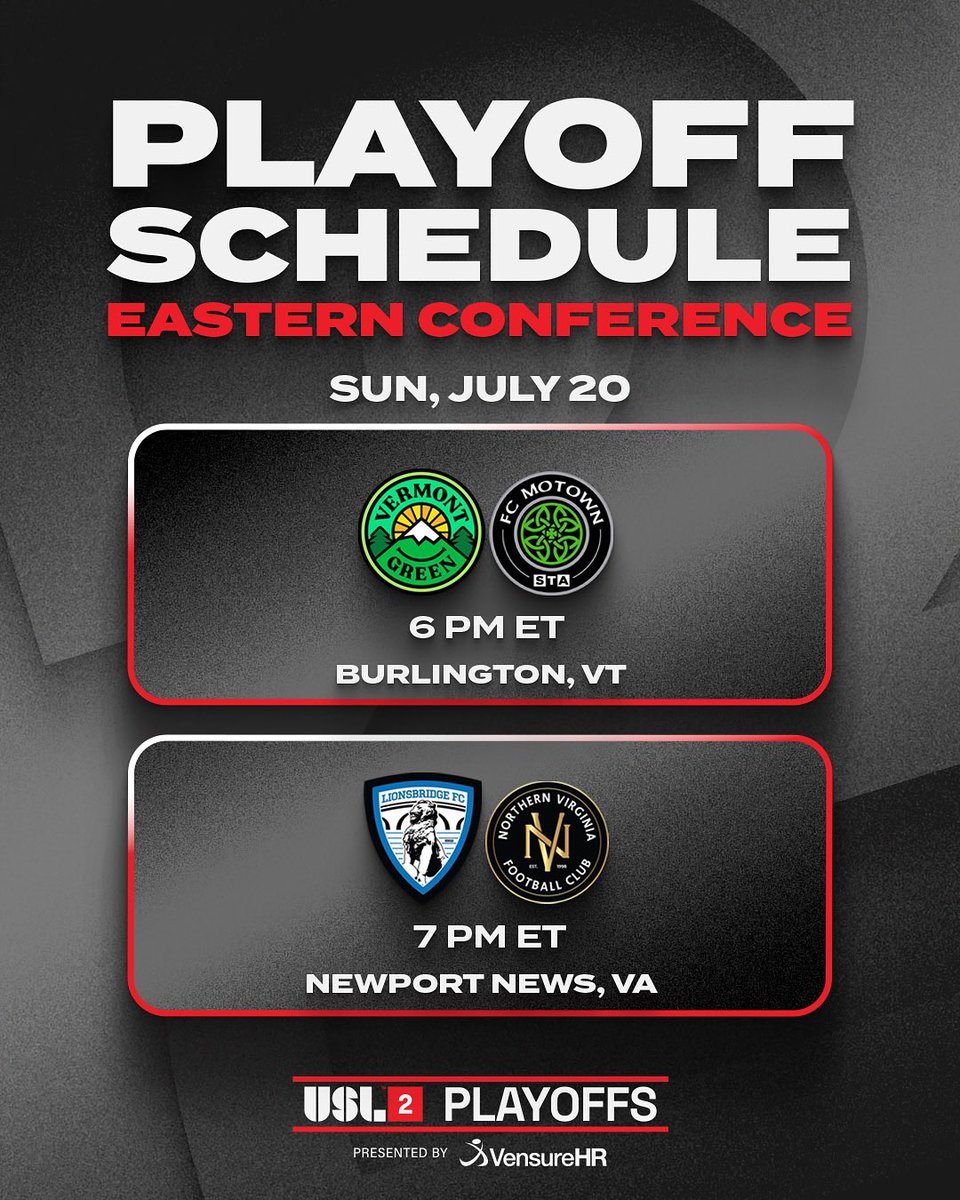 fc_motown's tweet photo. It’s the matchup everyone’s been waiting for! 🔥
Vermont Green FC vs FC Motown STA — Round of 16
🗓️ July 20 | ⏰ 6 PM | 📍Virtue Field
#path2pro #stastrong #usl2 https://t.co/azzsvKzRCs