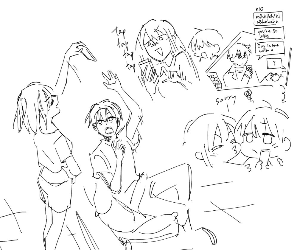 illbehere_'s tweet image. warm up doodle #yhk #yoohankim