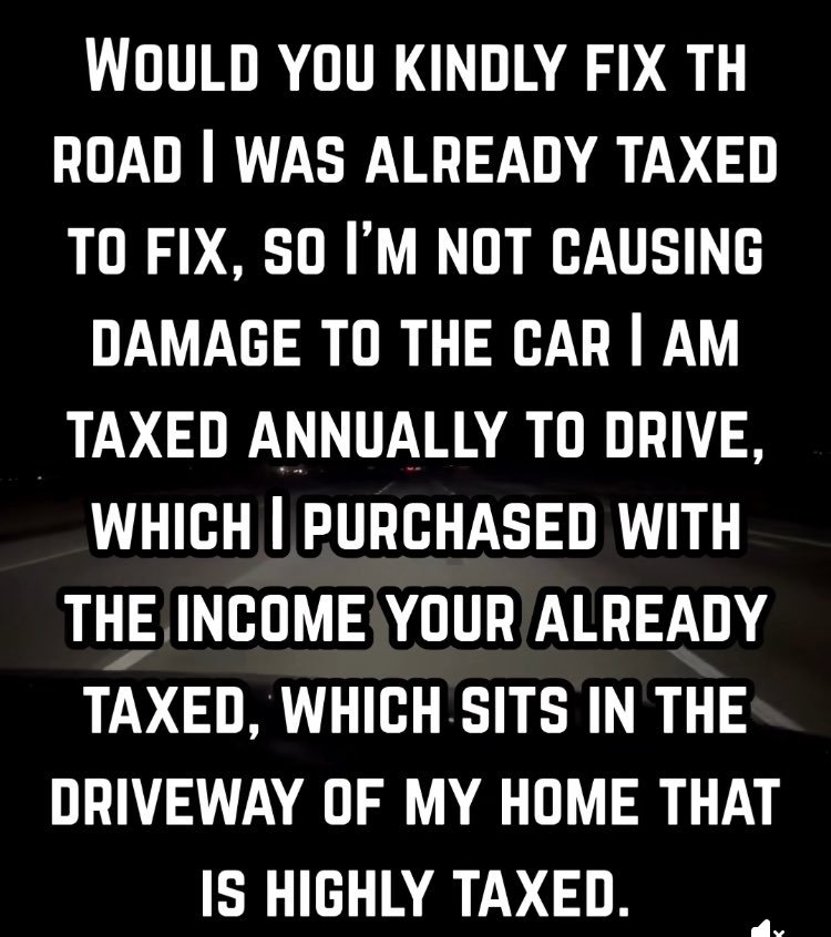 The person who made this meme forgot the ‘e’ in ‘the’.

Regardless … the sentiment is accurate … unfortunately, any infrastructure bills in the past have simply been code for money laundering to the political party in charge’s donors and buddies.