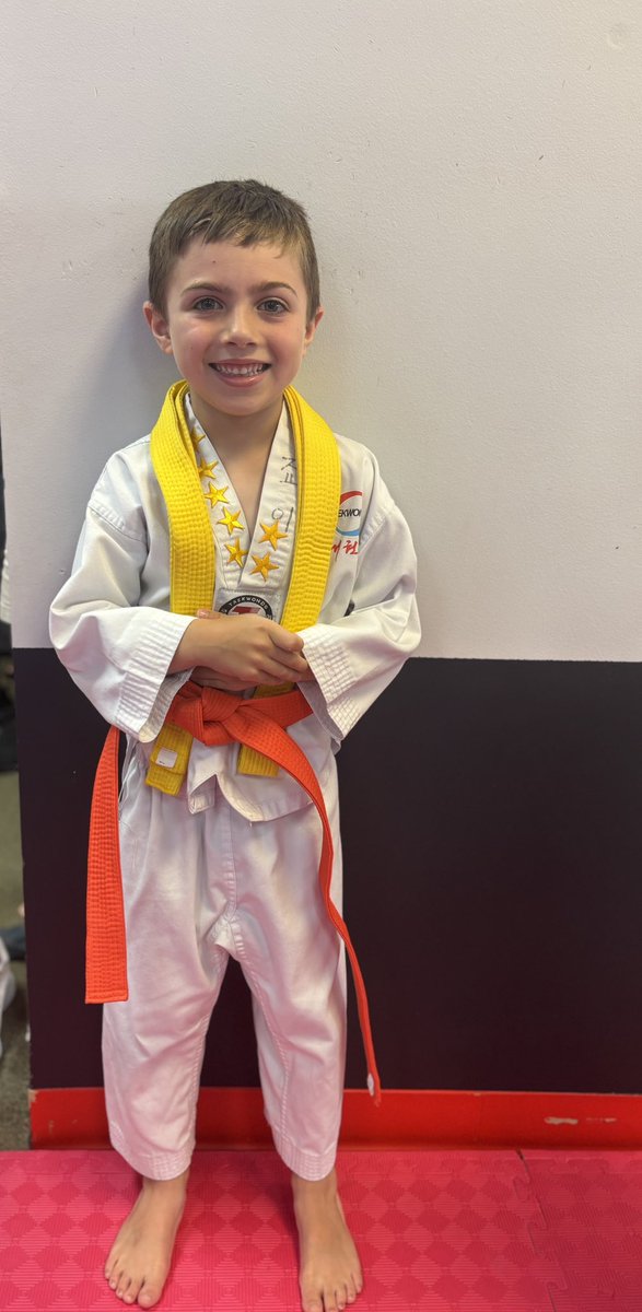 Promoted to orange belt 💪 Let’s gooooo