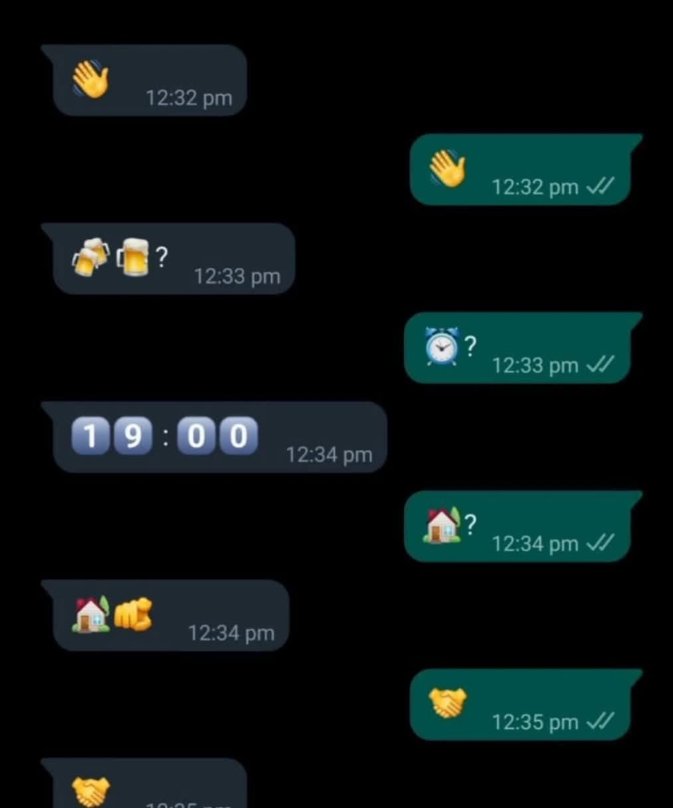 This looks like male communication. 😂