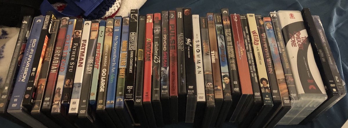 Nathan (@indiananathan) on Twitter photo Excellent #PhysicalMedia pickup weekend!
Left pile is thanks to <a href="/StaticTapeVideo/">Static Tape Video</a>
Middle 2 are Goodwill pickups.
Right side is thanks to CD Exchange.
Score! Excellent #PhysicalMedia pickup weekend!
Left pile is thanks to <a href="/StaticTapeVideo/">Static Tape Video</a>
Middle 2 are Goodwill pickups.
Right side is thanks to CD Exchange.
Score!