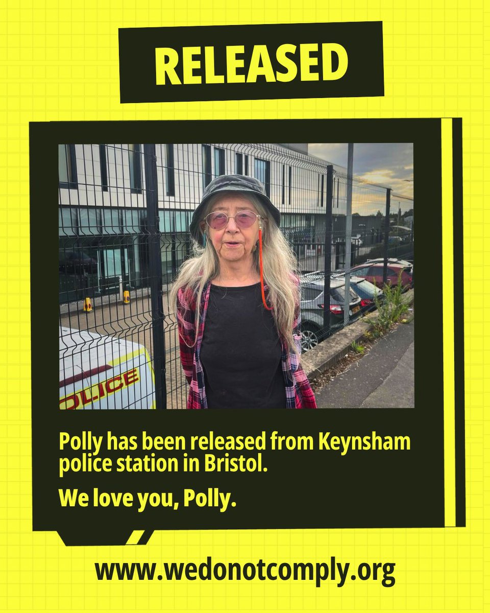 DefendOurJuries's tweet image. RELEASED!

Some who were arrested across the UK are already being released. Arrested, accused of “terrorism”, carted away in police vans, then released hours later without being charged - is this really what Labour want their legacy to be?

Lift The Ban.
wedonotcomply.org