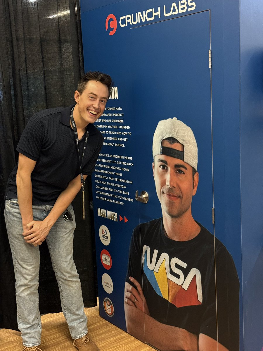 joebarnard's tweet image. OMG I MET MARK ROBER!!!!! He didn’t talk much but was super nice