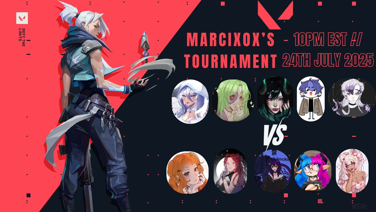 🗓️24TH JULY // 🕙10PM EST

HELLO EVERYONE  - I will be co-hosting with <a href="/_jefroni/">Jefroni 🍕🧍‍♂️ Pizza Guy Vtuber</a> a fun and friendly Valorant Tournament with all your favorite creators! I've been excited for this and I hope you will come join us and root for your fav people!

twitch.tv/marcixox ♡