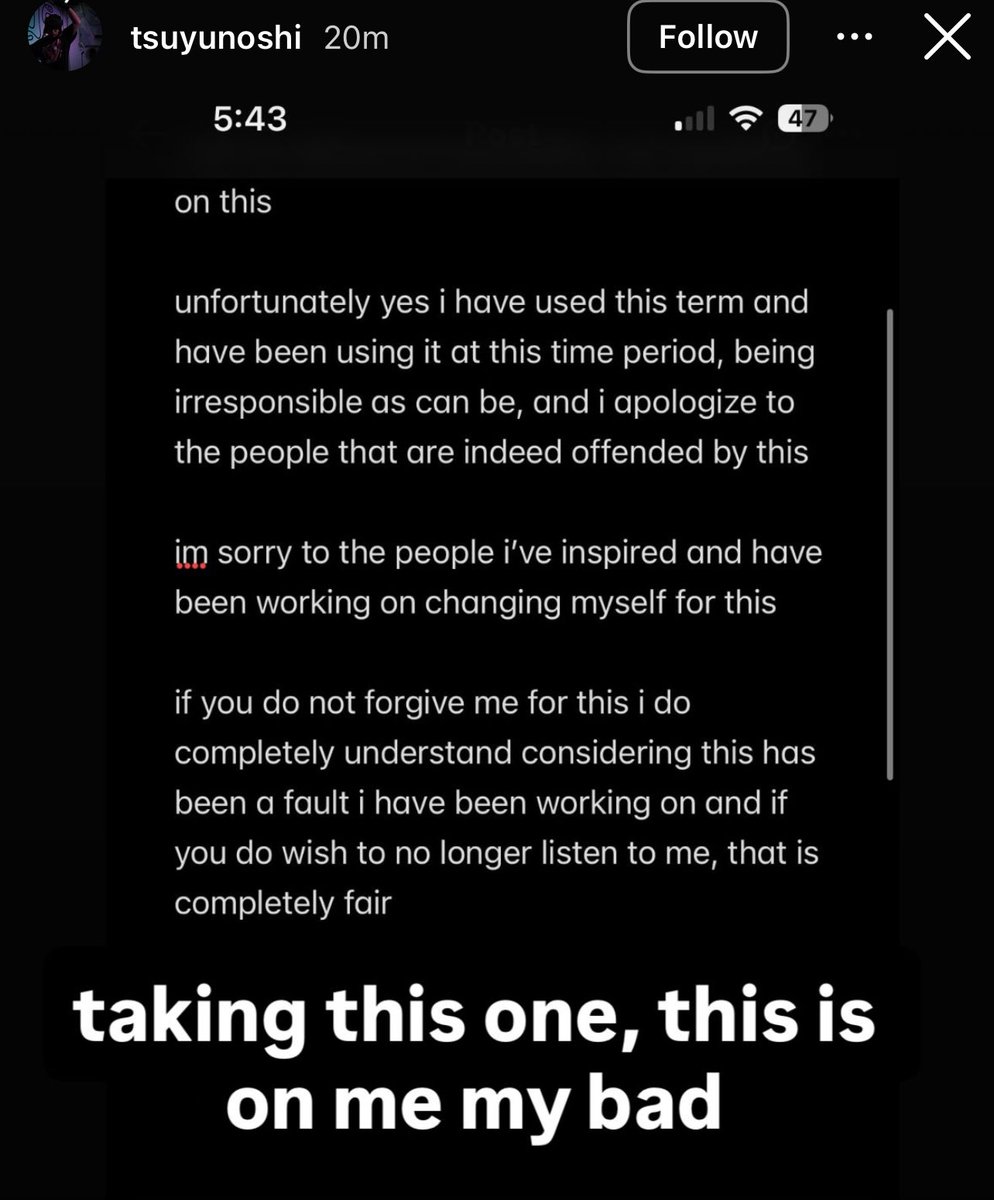 emogirlswag420's tweet image. Saying “im sorry for the people ive inspired” mid apology is so weird bro 😭