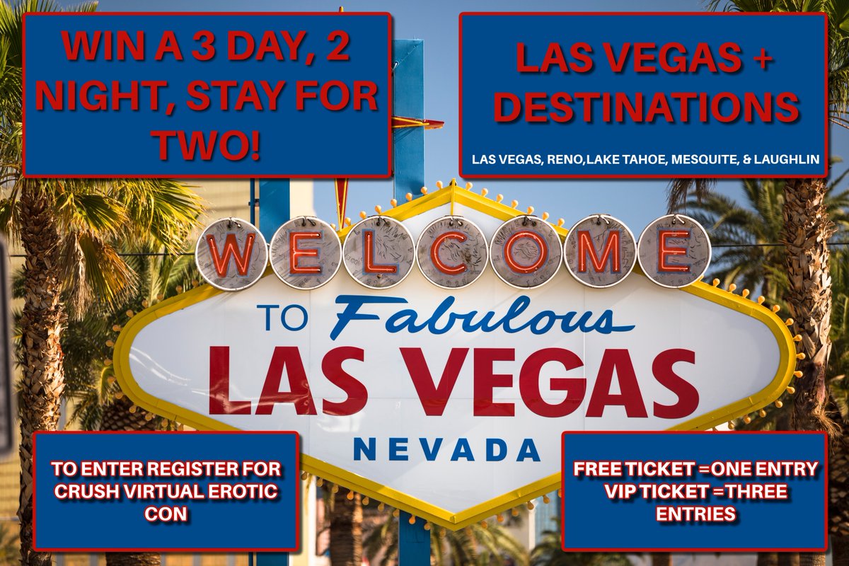 crushpub's tweet image. Exciting news!!
You can enter a drawing TO WIN a resort getaway in Vegas!! Just another little added bonus for our readers attending the EroticCon! Must be present at giveaway time to win.
GA Ticket (Free) = 1 entry
VIP Ticket ($15) = 3 entries
twp.ai/4ioIAB