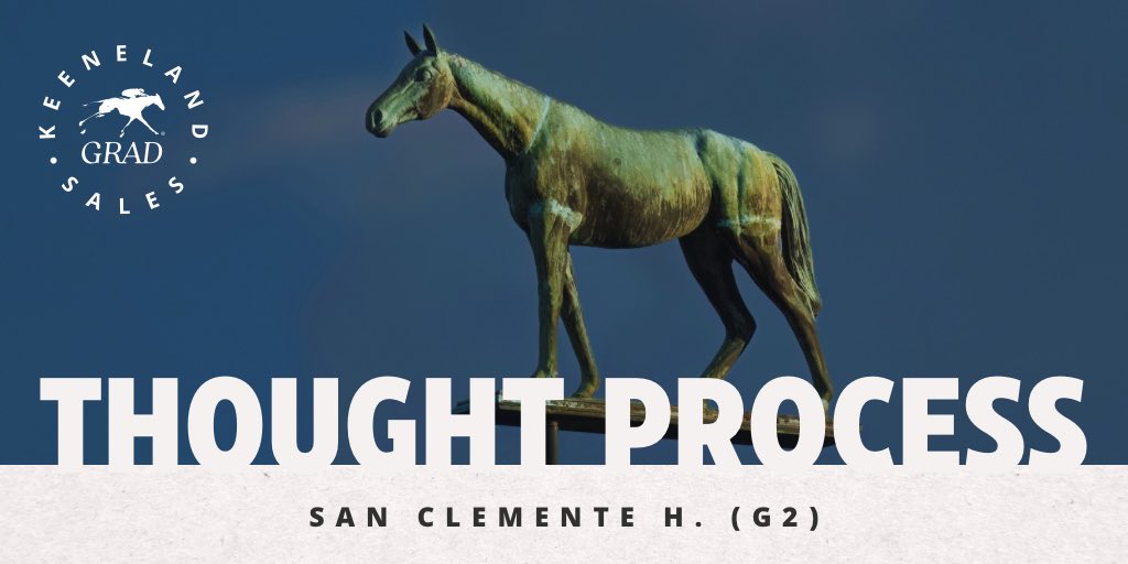 #KeeSept grad THOUGHT PROCESS finds the wire first in the San Clemente H. (G2) at <a href="/DelMarRacing/">Del Mar Racetrack</a>! Congrats to all!
C: <a href="/AirdrieStud/">Airdrie Stud</a> 
Br: Brereton Jones
O: Estate of Brereton C. Jones, Little Red Feather Racing and@MadaketStables 
T: Phil D’Amato