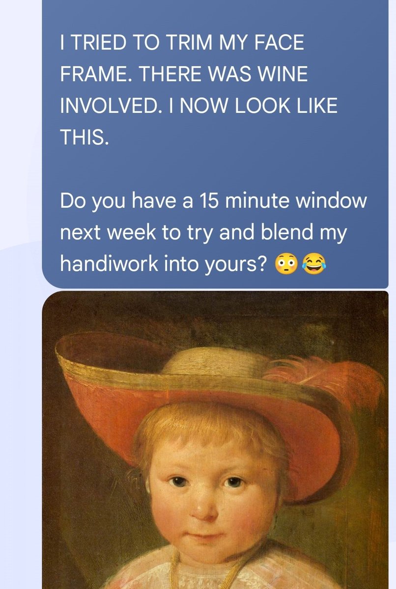 1776Carolina3's tweet image. You think it's exhausting being my friend, try being my hairdresser...these are the messages she receives from me.