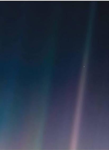 ProfCarlSagan's tweet image. Look again at that dot. That's here. That's home. That's us.
On it everyone you love, everyone you know, everyone you ever heard of, every human being who ever was, lived out their lives. The aggregate of our joy and suffering, thousands of confident religions, ideologies, and…