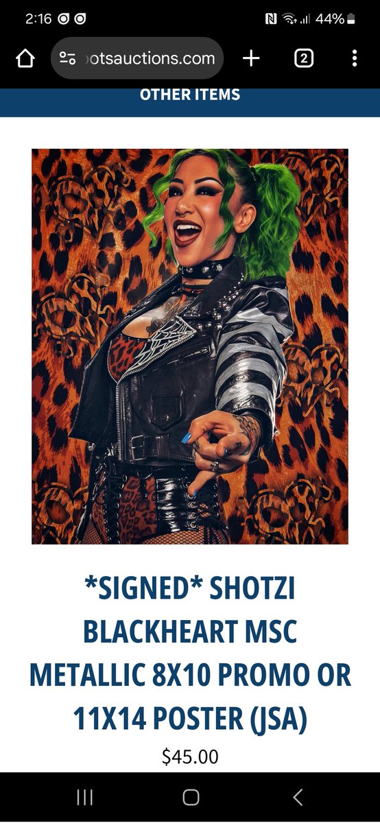 Grab this <a href="/ShotziTCB/">Shotzi</a> signed artwork by yours truly when shotzi does her sign it live with <a href="/Highspots/">Highspots.com</a> 💥