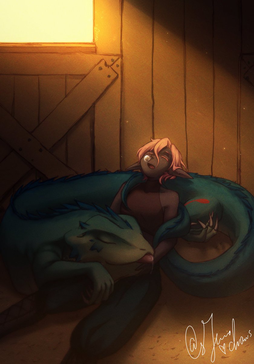 Sleepy Ikri &amp; Bruno
#DnDcharacter #Illustration #ArtistByStep