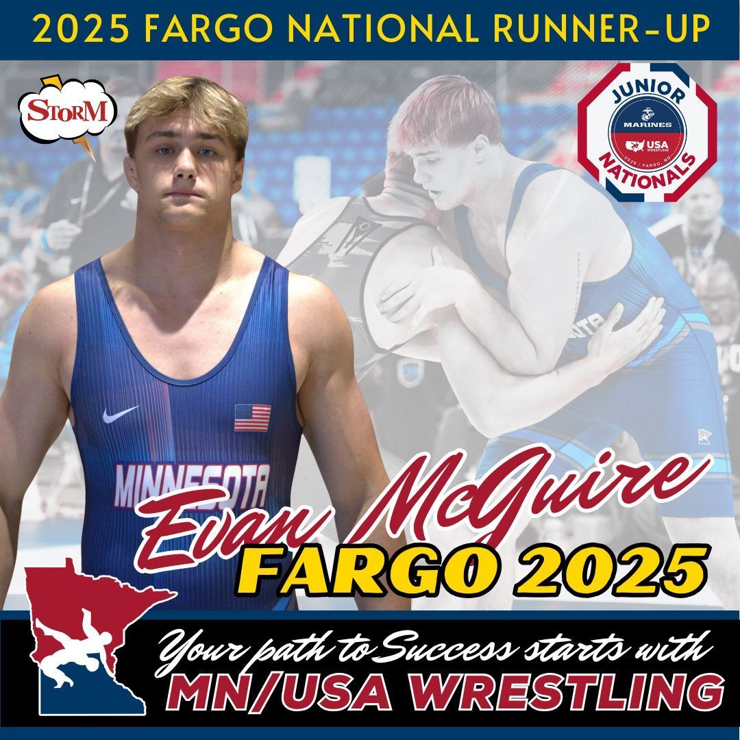 MNUSAW's tweet image. Way to battle this week in Fargo and finish as a Fargo Finalist, Evan. We are super proud of you and how you competed. #mnusawrestling #mnstorm