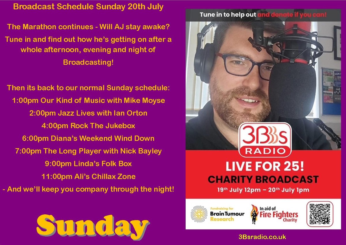 3BSRadio's tweet image. It’s Live for 25 on @3BSRadio
Listen 3bsradio.co.uk on Alexa, Google, smart speakers, TuneIn, UK Radio myTuner apps
@AlanOstler1481 @originalbanny @Lowleaguefooty @AronJLewis @Smithylikespies @diana_blamires @hugh1eadams @HughDavenport2 @KeithThubLewis @CharlieScrase2