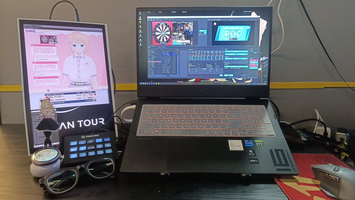 vincentliao's tweet image. AITuber×E-Sports (🎯darts)
PDC ChinaProTour 2025 瀋陽站 第二天的賽程已經展開,全程直播工作也已經開始。在今天飛鏢賽事直播過程中,我們請蜜梨做即時的賽況解說分析(實習)。♥✨
#星海コーデ
#AITuberKit
#AITuber