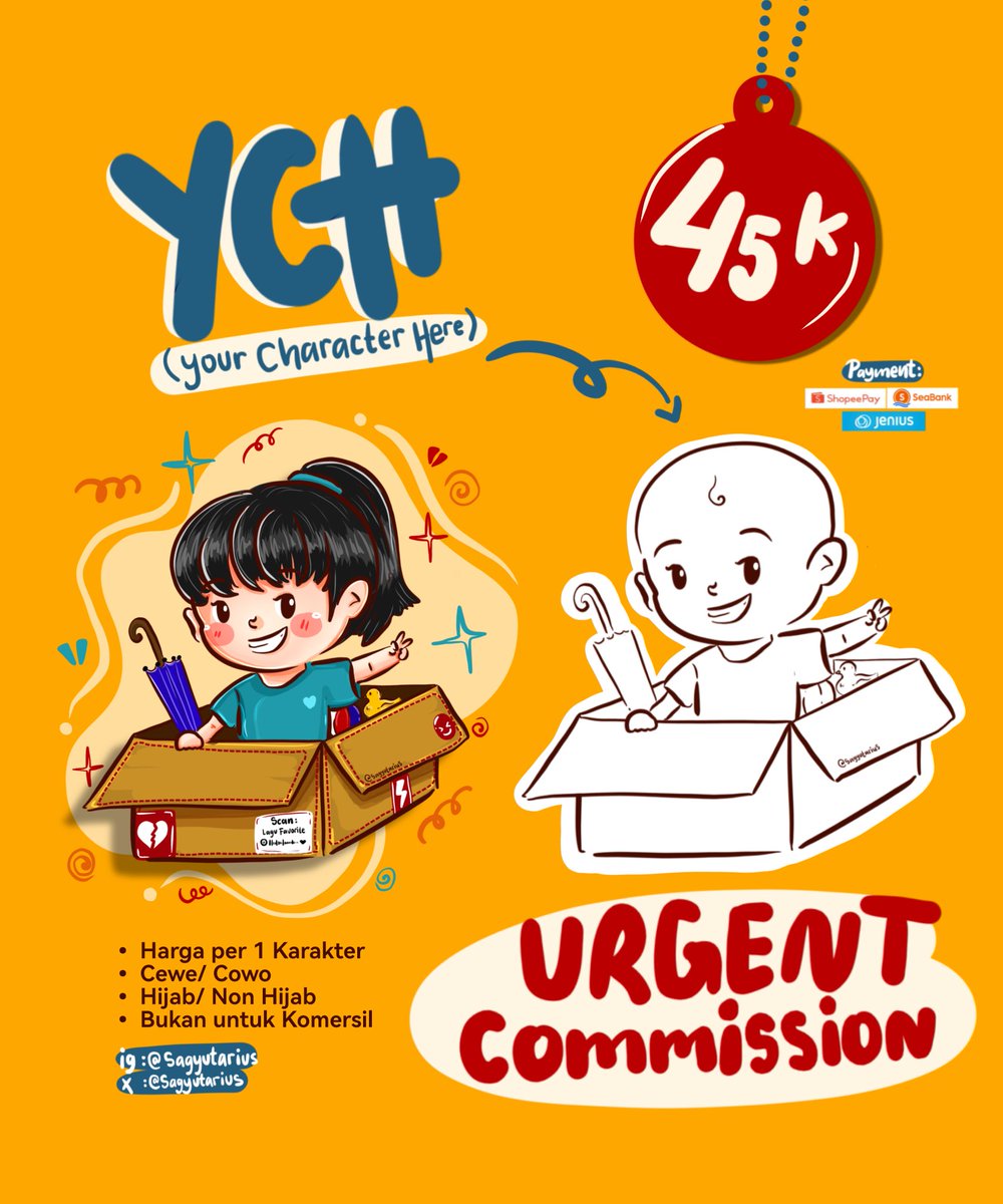 sagyutarius's tweet image. ‼️URGENT COMMISSION ‼️
Like & RT are very appreciated
Butuh untuk pegangan uang smpe akhir bulan, sama untuk isi token listrik dan beli makan kucingg
Open 10 slot
📍5 Orang Tercepat Gratis Frame Photo Strip (BEBAS PILIH 2)
ORDER VIA DM ~
#zonauang #opencommission #zonajajan