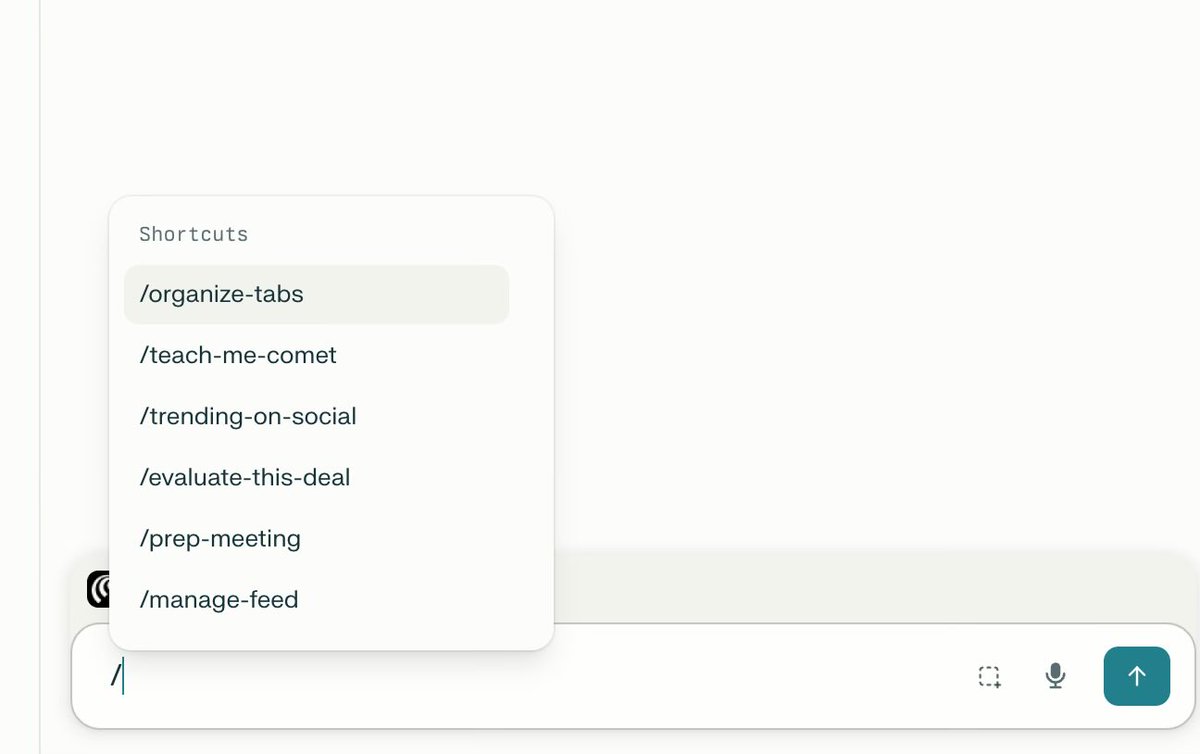 shortcuts for repetitive tasks rolling out next week on comet. more invites will be sent next week too. the browser is going to be your personal console for getting work done.