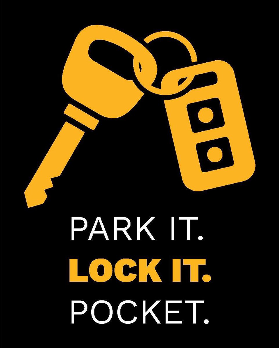 🔒🚗  Don't be an easy target for vehicle theft. Lock it or lost it!