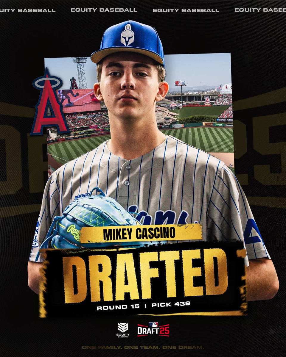 equitybaseball's tweet image. Congratulations @CascinoMikey on being drafted by the @Angels in the 15th round of the @MLB Draft.