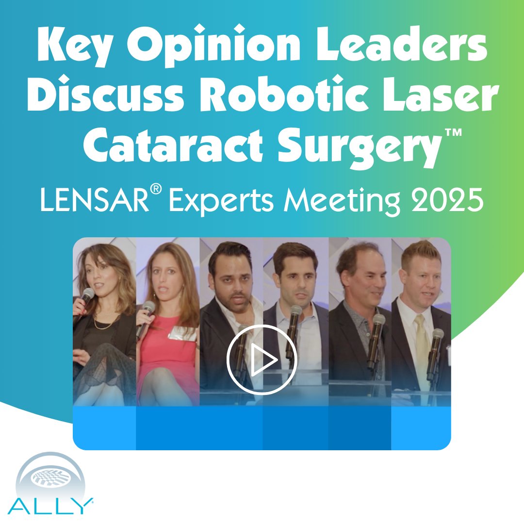 See Why ALLY® Stands Out — Watch highlights of two sessions from the LENSAR® Experts Meeting now! bit.ly/46F6FbR
#RoboticLaserSystem #LENSAR #ALLYSystem