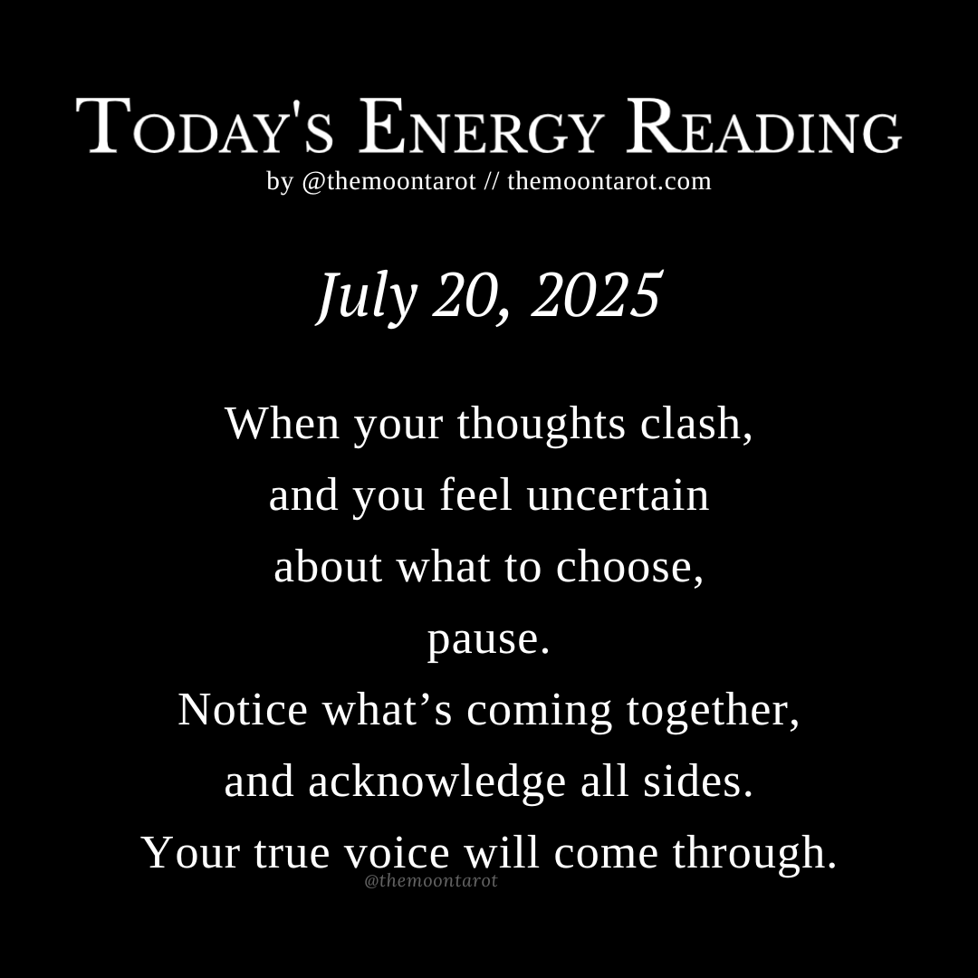 themoontarot_'s tweet image. Today&apos;s Energy Reading: July 20, 2025