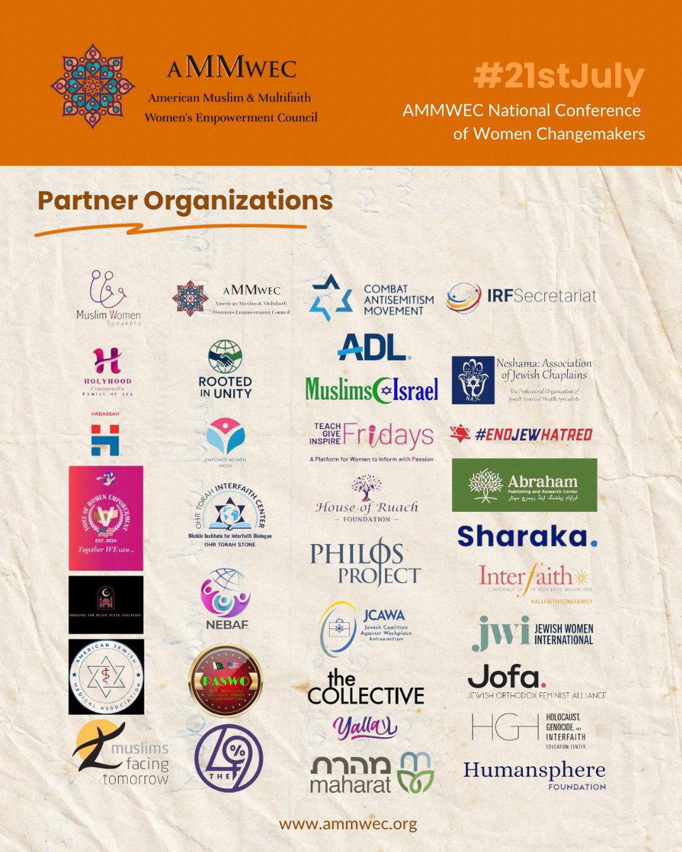 ammwecofficial's tweet image. Our Partner Organizations—Muslims, Jews, Christians, Sikhs, and Hindus—who are coming together to say: Enough is enough. United against hate. United against antisemitism. United against bigotry. Standing on one platform of humanity. Join us.
#AMMWEC #NationalCoalition…