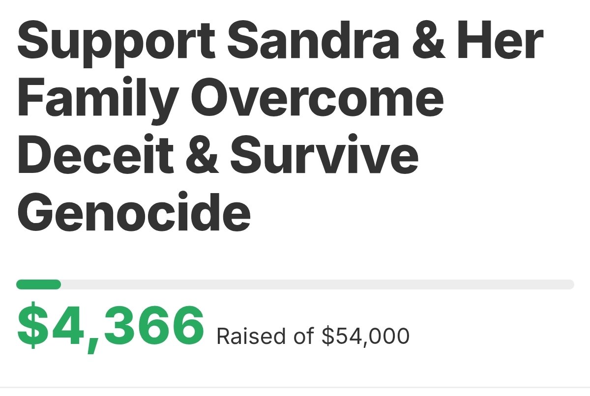 This campaign aims to help Sandra &amp; her family in Gaza.

Consider matching the last donation or donating any amount you can to help dear Sandra &amp; her family and spread the word 🤍