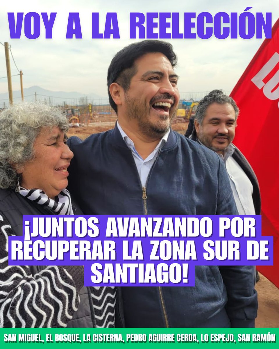 danielmelochile's tweet image. 📣 ¡Vamos por un nuevo periodo!

He tomado la decisión de ir a la reelección como diputado por el Distrito 13, con el mismo compromiso de siempre con nuestros vecinos y vecinas de San Miguel, El Bosque, La Cisterna, San Ramón, Pedro Aguirre Cerda y Lo Espejo.