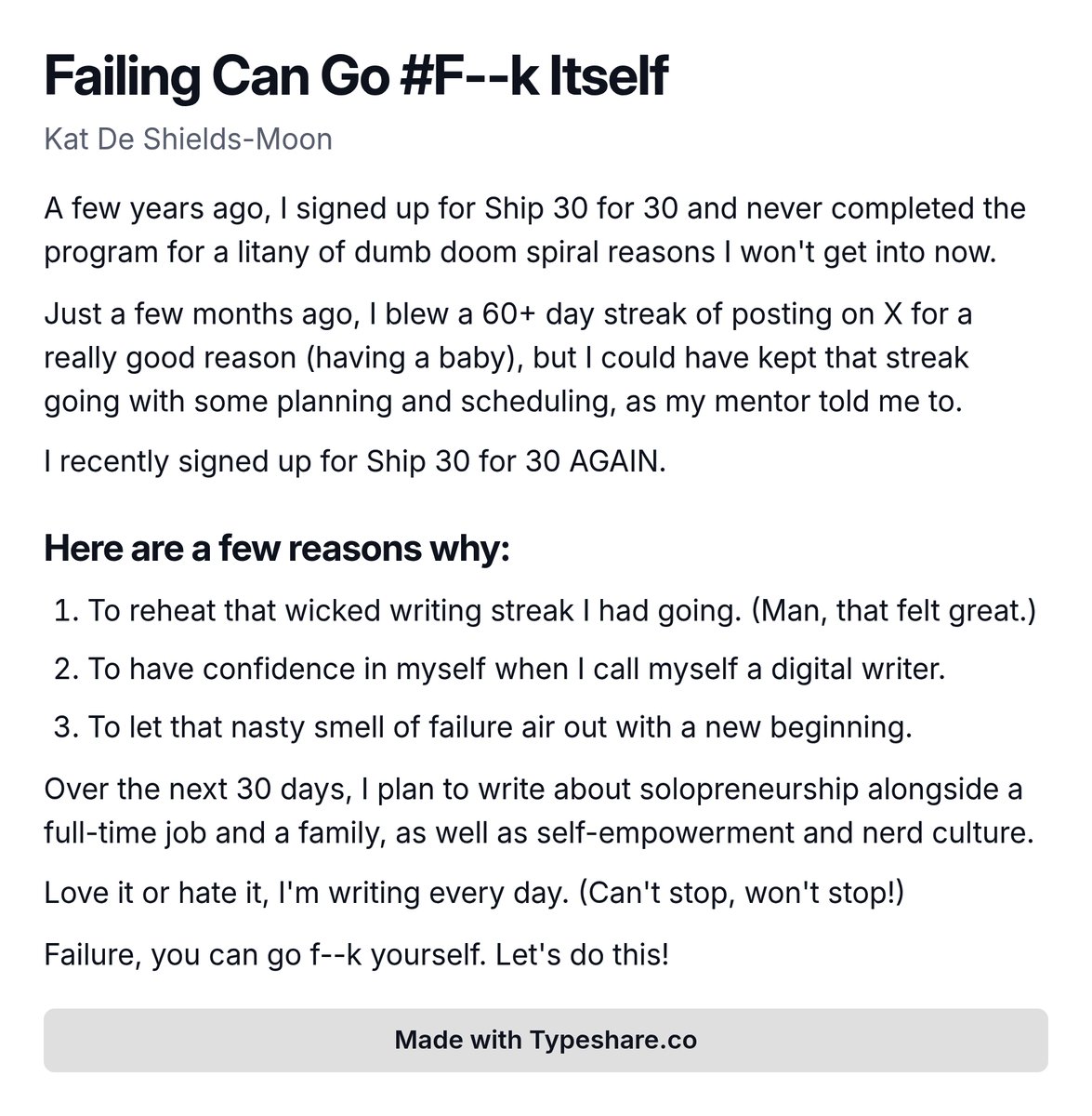 Yeah, I said it. 💯