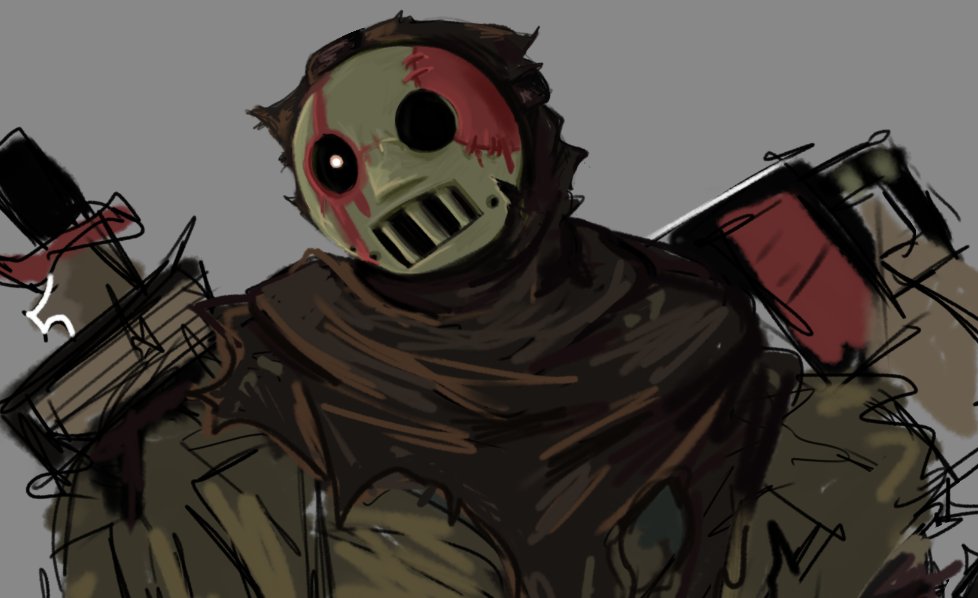 brooo why do the insecurities always hit at 4am, i feel like this looks like ass so i prob wont finish it tonight, heres a sneak peak i guesss.... ill continue working on it tomorrow, atleast i got nice doodles out  #slasherforsaken #forsaken