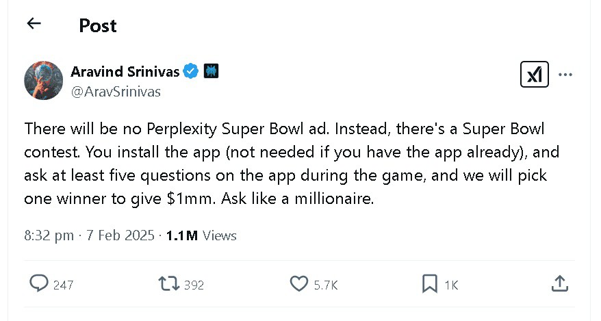 Perplexity AI currently generates around $50 million in annual revenue.

Read more 👉 lttr.ai/AgpC1

#Statistics #AI #facts