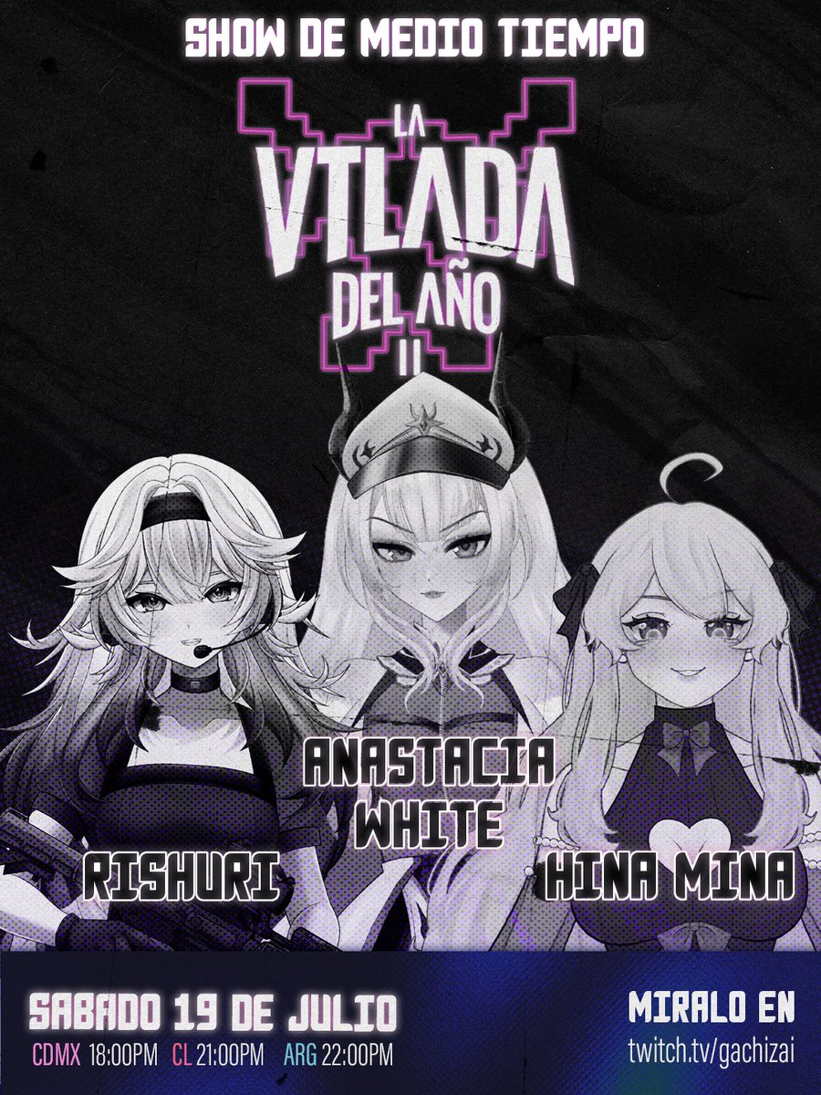 GachiZai's tweet image. 👾𝗦𝘂𝗻𝘀𝗵𝗶𝗻𝗲 𝗜𝘀𝗹𝗮𝗻𝗱 𝟮 🌴
¡No puede haber un gran evento sin increíbles presentaciones musicales! Durante la vtlada de #SunshineIsland contaremos con las voces de 3 talentosas vtubers:
⚓💙 @AnaWhiteCh
🥞🛡️@HinaMinaVT
🌟🛰️ @RIHSURI
¡No te lo pierdas esta noche!