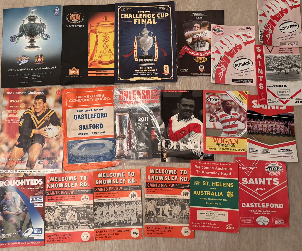 Pile of Rugby League Programmes
£5 for the lot
Excluding postage