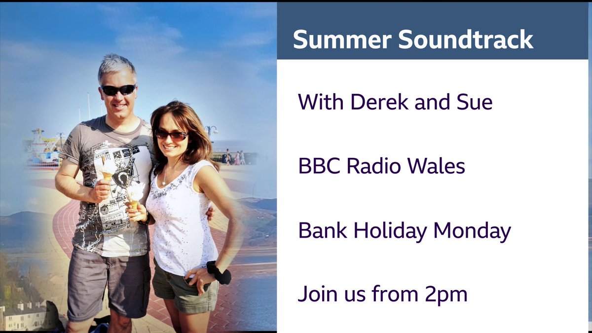 Sue_Charles's tweet image. 📻 We’re back with a Summer Soundtrack on BBC Radio Wales! An August Bank Holiday special with @DerekTheWeather, playing seasonal songs.
What are your favourite summer or weather songs… and why? And what do you like most about summer? Let us know! ⬇️