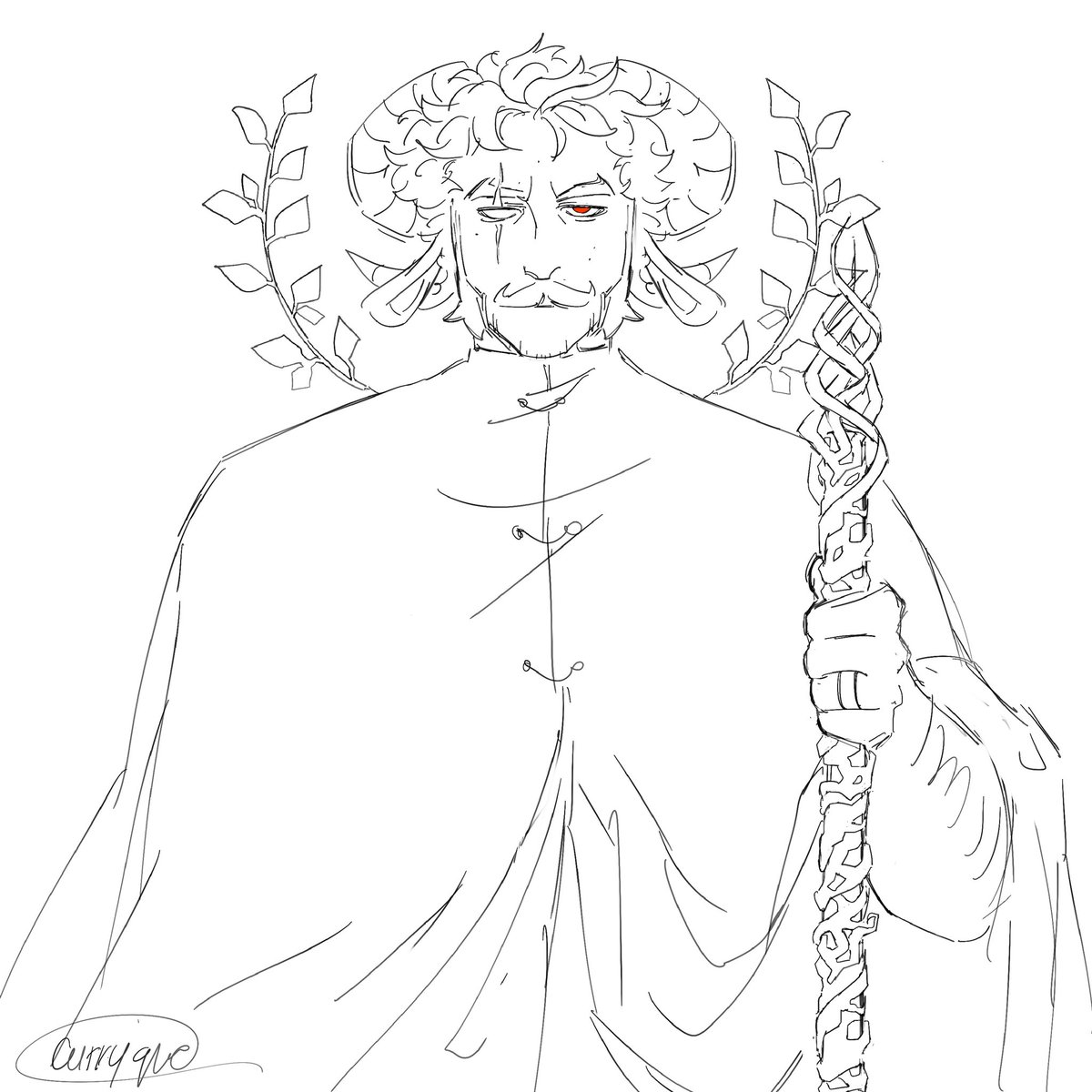 curryque_'s tweet image. fantasy lotr ahh jschlatt wip 🌱