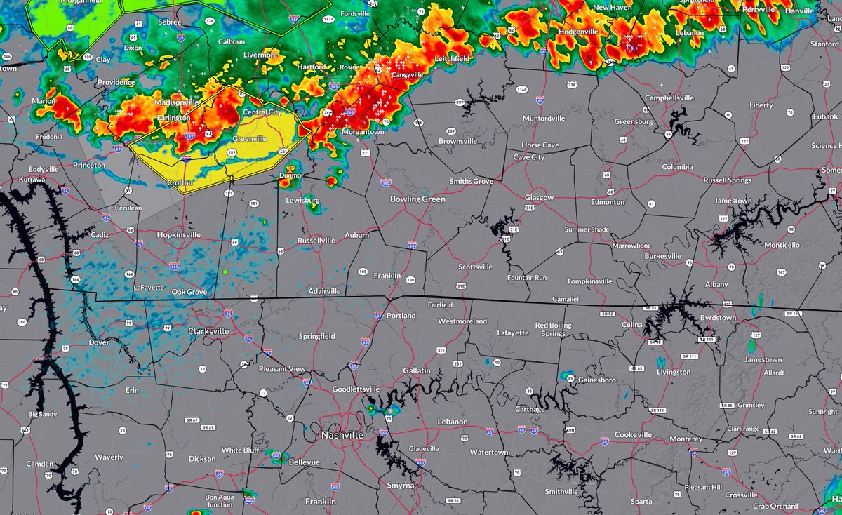 CumberlandWx's tweet image. I have my eye on an MCS (mesoscale convective system) well up to our north across central Kentucky. It's doubtful this cluster of storms will make it this far south, but... it may send boundaries down our way that could help kick off scattered to widespread storms here across the…