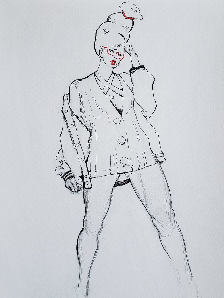 0kishop's tweet photo. Just stuff... (model/reference "Xenon") #watercolor #Dandadan #seikoayase https://t.co/byk4xG16y4