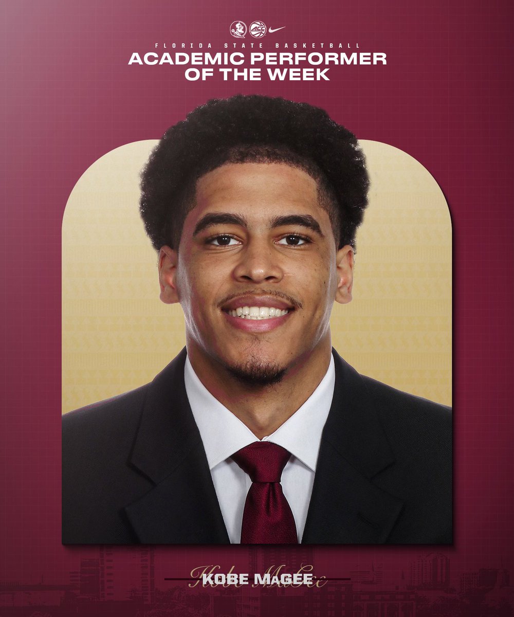 FSUHoops's tweet image. Kobe MaGee is our Academic Performer of the Week 📖🙌
@Kobe5tarr | #CONNECTED