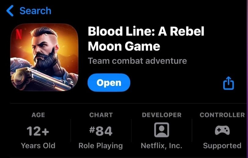 Not only that, it's one of the top Games on the iOS Store!!!
#RebelMoon
#RebelMoonBloodline <a href="/netflix/">Netflix</a>