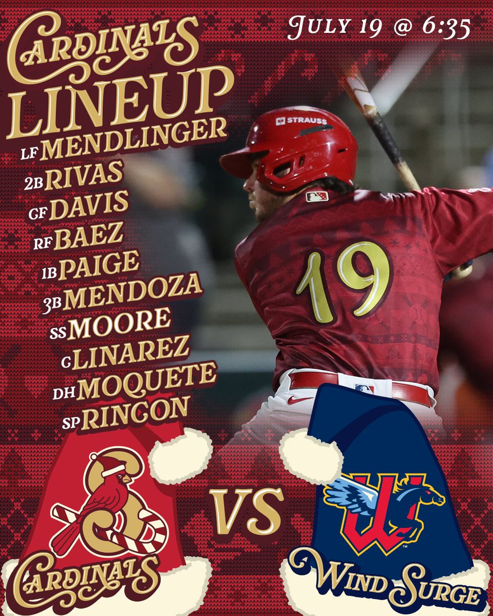 Sgf_Cardinals's tweet image. Snow place like home.
🏟️: Hammons Field
🚪: 5:35 PM
⚾️: 6:35 PM
🎟️: tinyurl.com/SGFPromos
🎉: Christmas in July, Hiland Dairy Kids Jersey Giveaway (1,000 kids, 12-and-under), Jersey auction benefiting Greater Ozarks Chapter of the Knights of Columbus
Auction:…