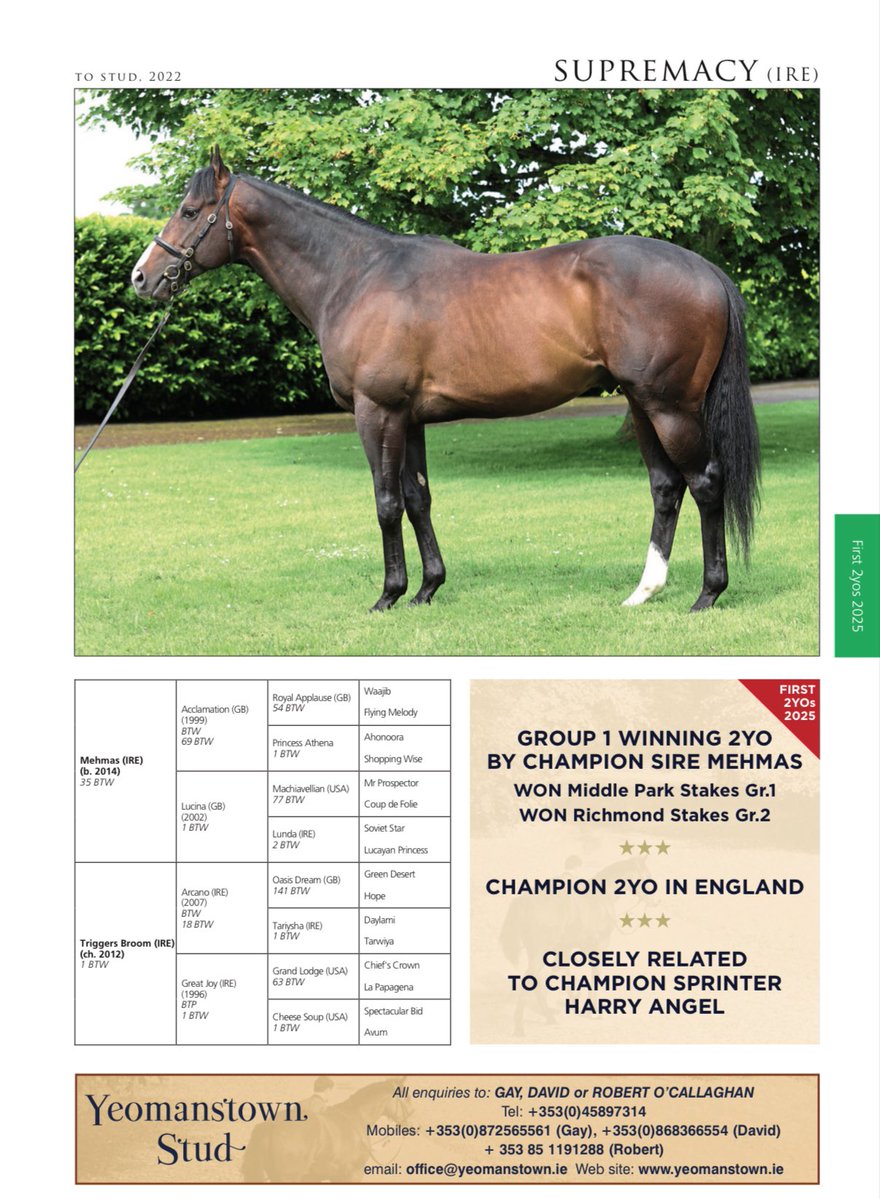 Weatherbys Limited (@weatherbysltd) on Twitter photo An updated pedigree for Anthelia who landed today’s Weatherbys Super Sprint <a href="/NewburyRacing/">Newbury Racecourse</a>.
The daughter of Supremacy <a href="/YeomanstownStud/">Yeomanstown Stud</a> has now won four of five starts.
She’s out of the Listed placed mare All On Red (Red Clubs) - the dam of two other winners including seven-time An updated pedigree for Anthelia who landed today’s Weatherbys Super Sprint <a href="/NewburyRacing/">Newbury Racecourse</a>.
The daughter of Supremacy <a href="/YeomanstownStud/">Yeomanstown Stud</a> has now won four of five starts.
She’s out of the Listed placed mare All On Red (Red Clubs) - the dam of two other winners including seven-time