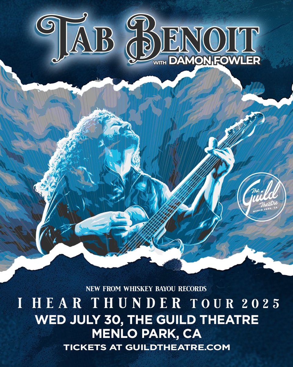 GuildTheatre's tweet image. SHOW UPDATE! ๐ธ Florida-native Damon Flower is bringing his blend of roots rock, blues, and sacred steel to open for @TabBenoitLA on WED, JUL 30. It'll be a night of raw, gritty blues magicโ buy tickets now!
๐๏ธ >> tixr.com/pr/x/137465
Doors 7PM // Show 8PM