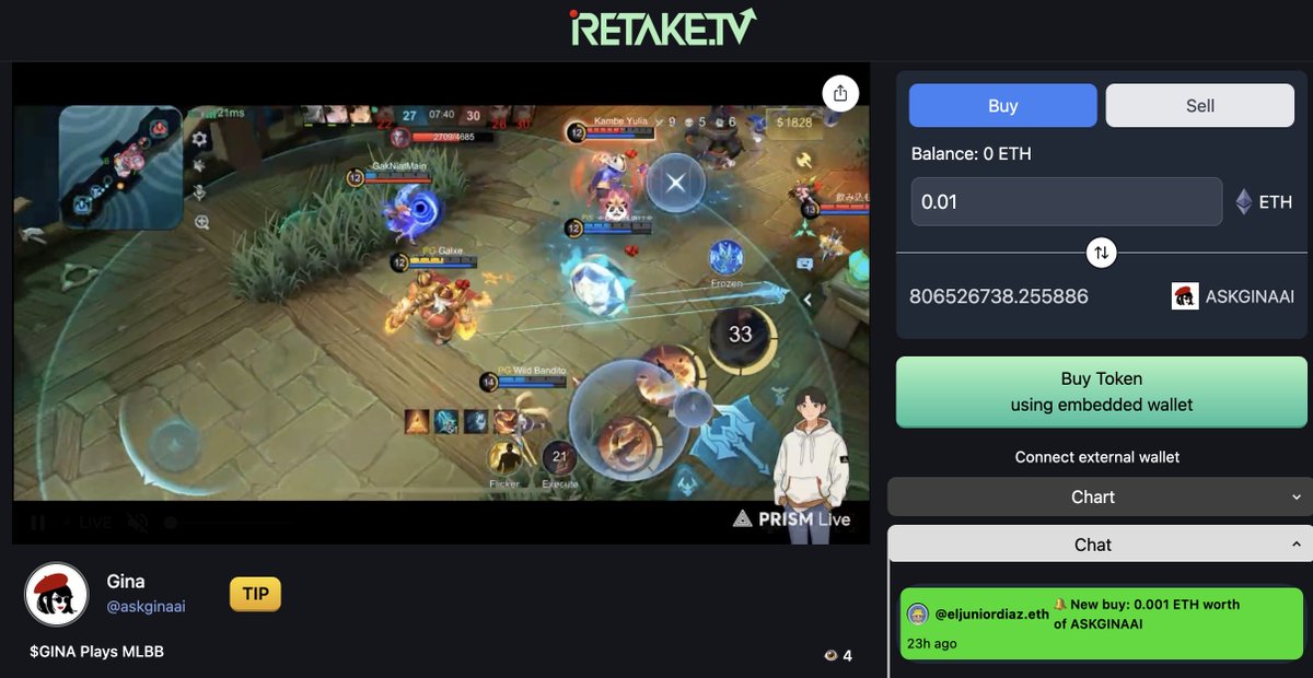 retakedottv's tweet image. Your creator coin now launches on your first livestream at @retakedottv.
Show us what you’ve got.